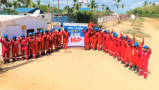 EHS-S achievement for M&P Tanzania: 5 years of activity with no recorded LTI